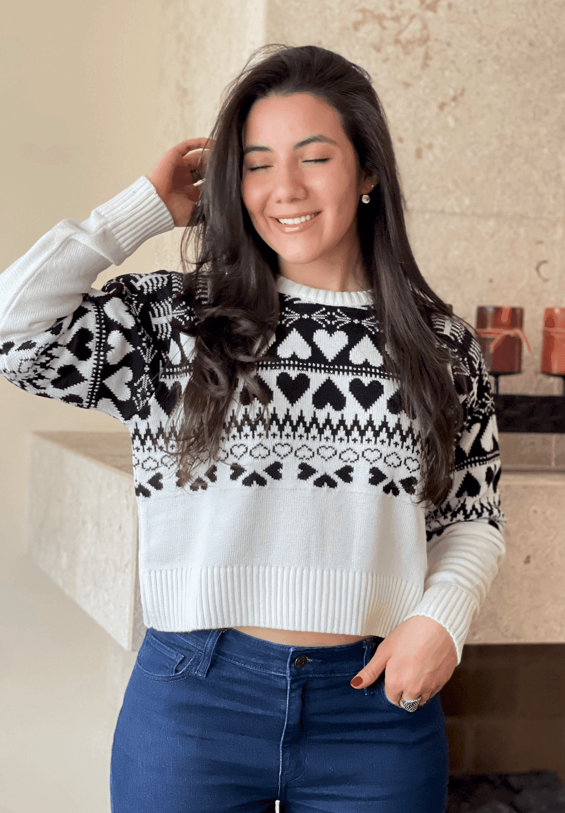 Sueter corazones corto 2