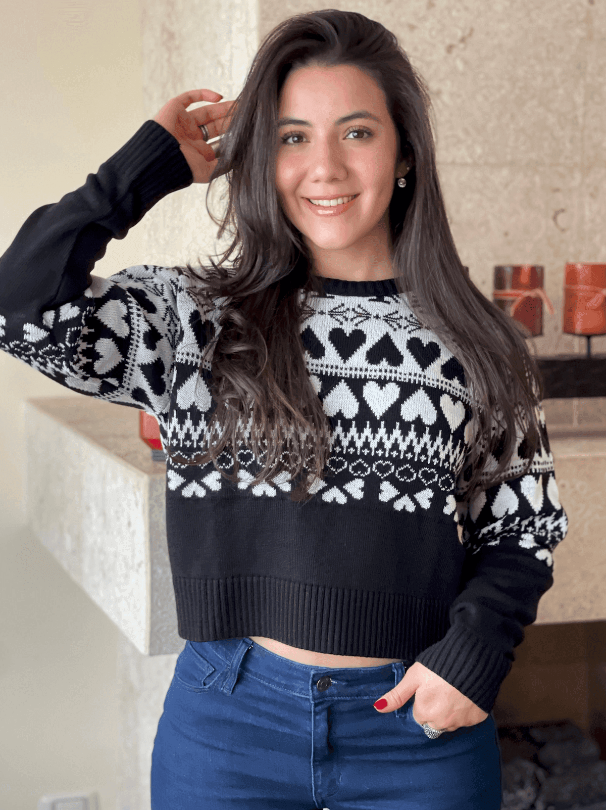 Sueter corazones corto 3