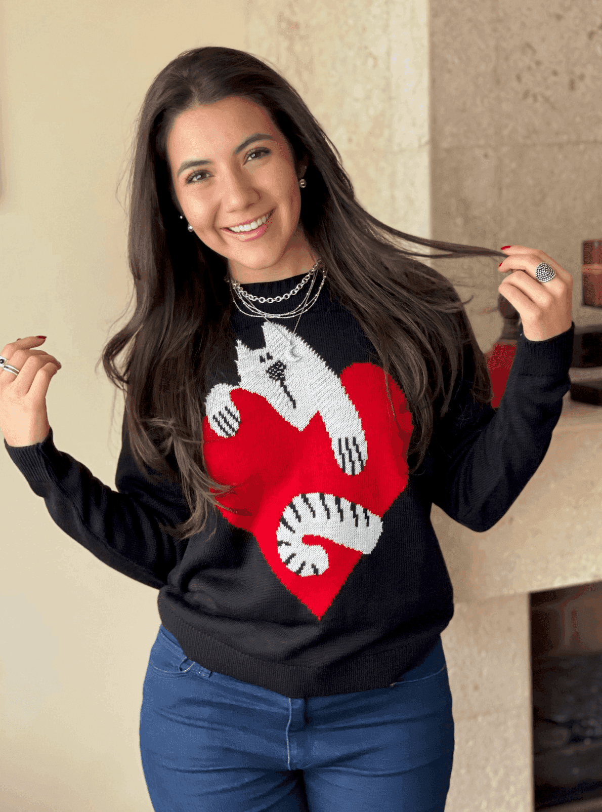 Sueter gato corazon - Imagen 1