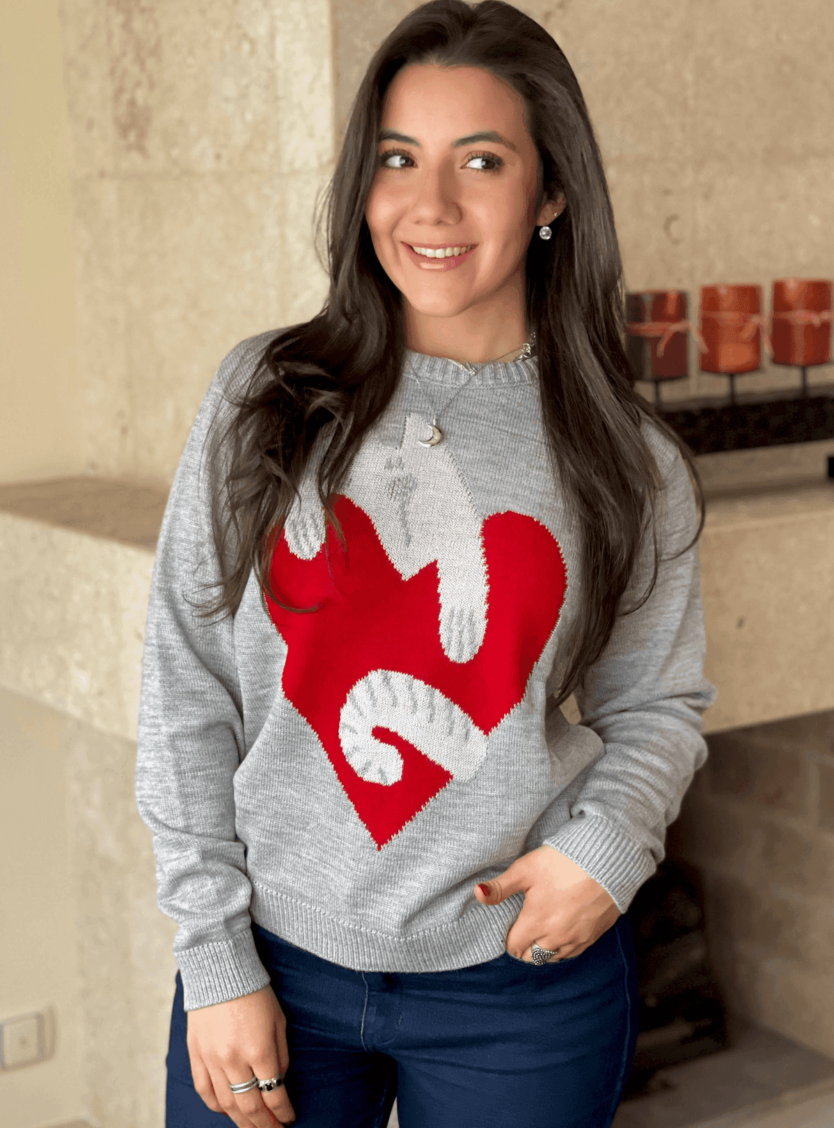 Sueter gato corazon 2