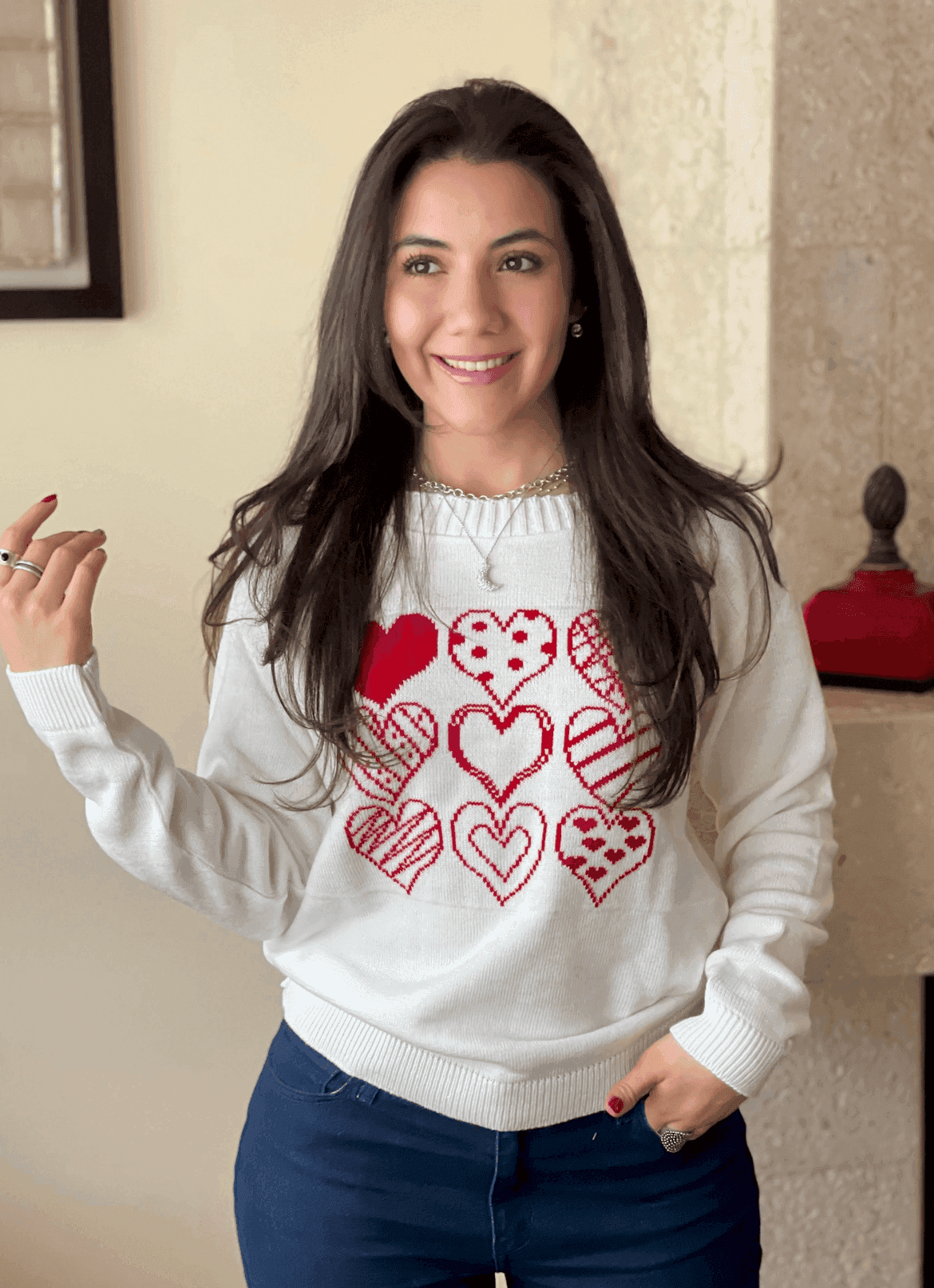 Sueter corazones tablero - Imagen 1