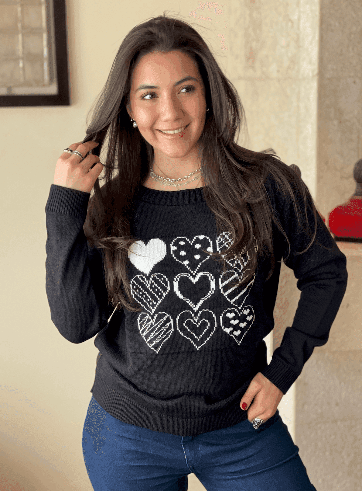 Sueter corazones tablero 3