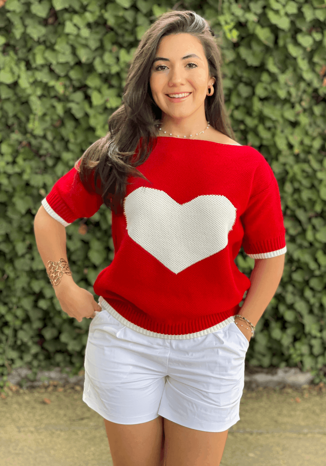 Blusa manga corta con corazon 2