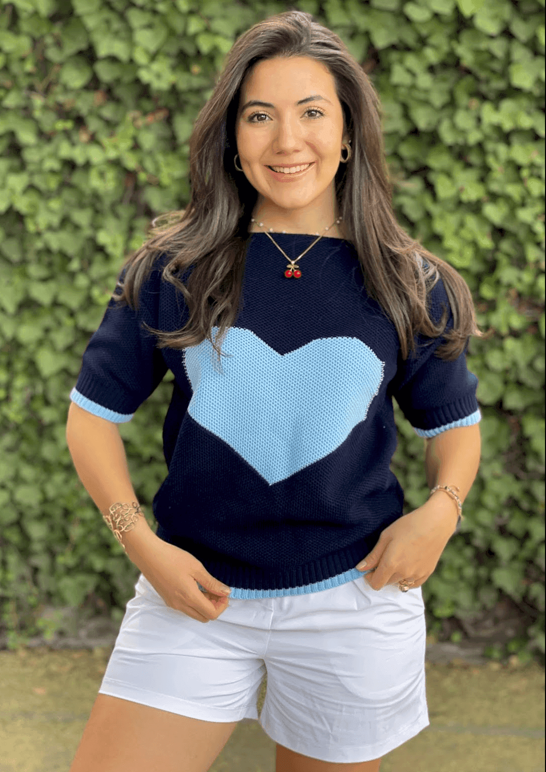 Blusa manga corta con corazon 6