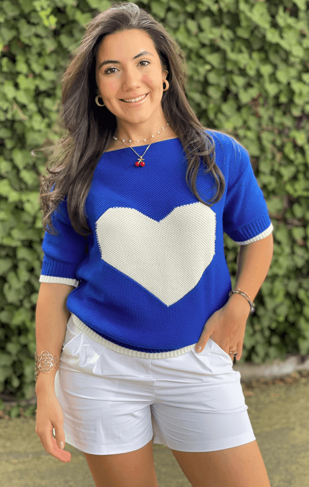 Blusa manga corta con corazon 9