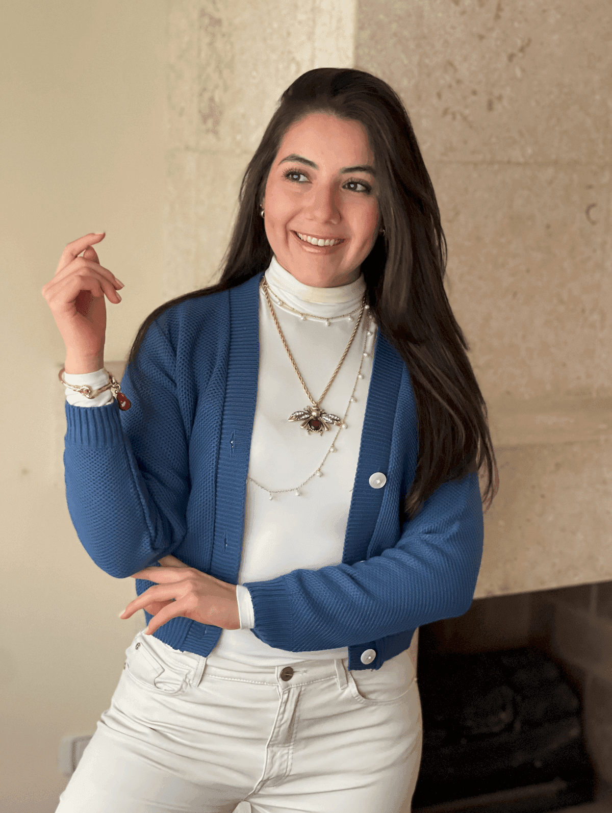 Sueter corto panal con botones 4