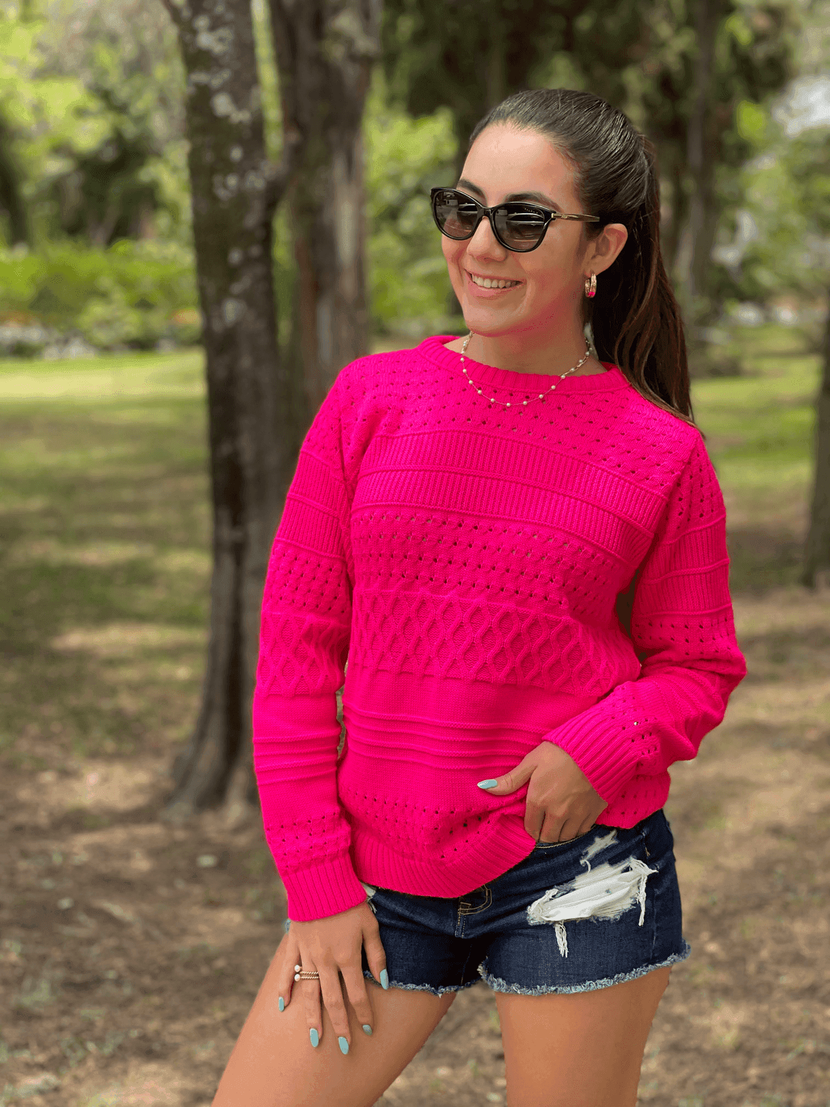 Sueter calado cuello redondo 2