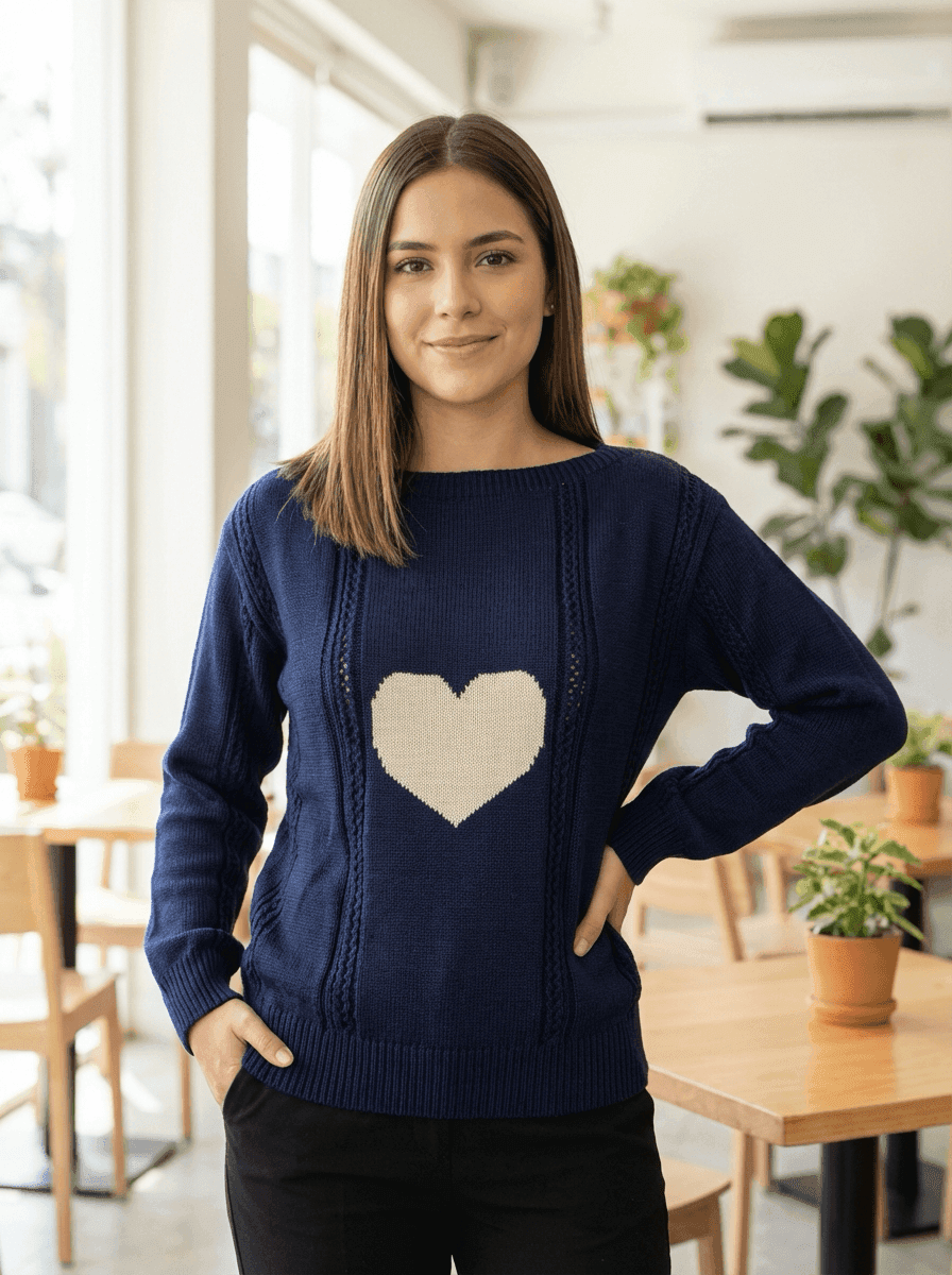 Sueter ojal corazon liso 3