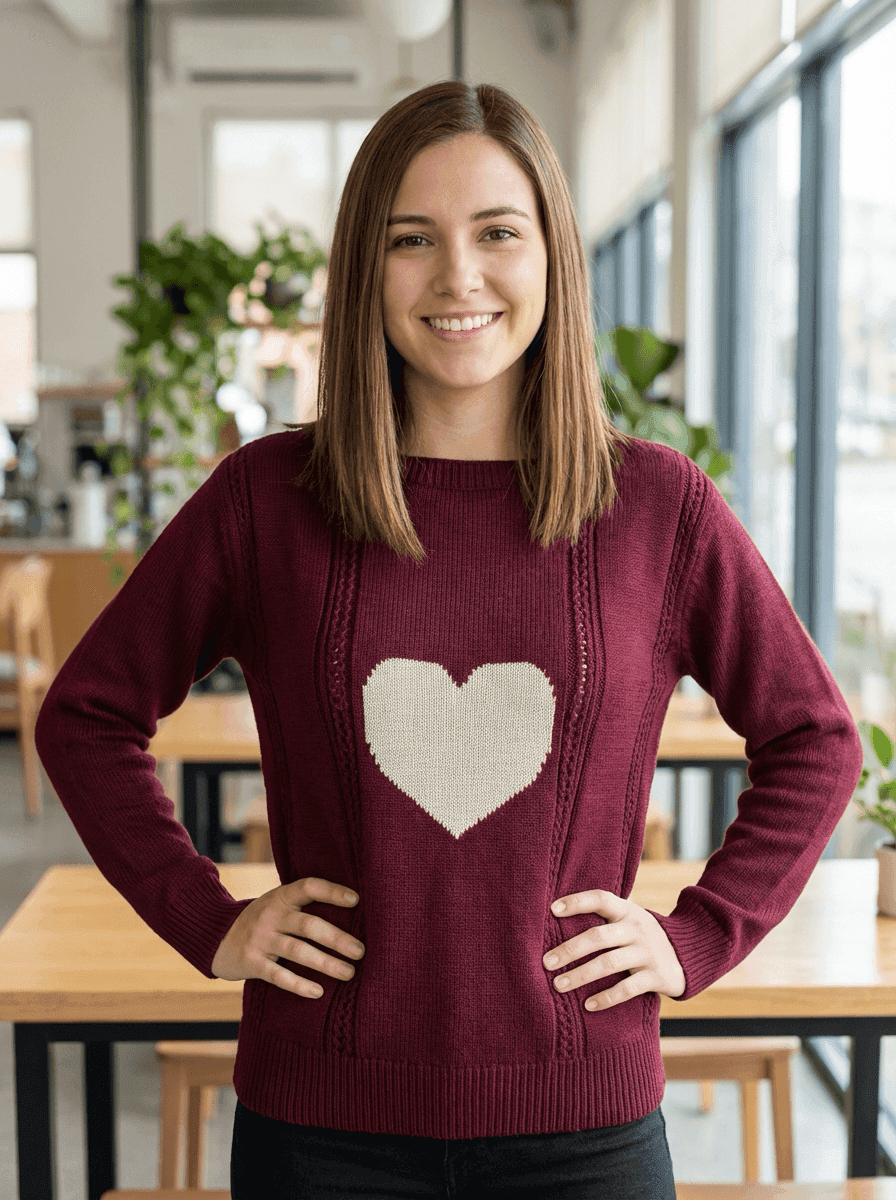 Sueter ojal corazon liso 4