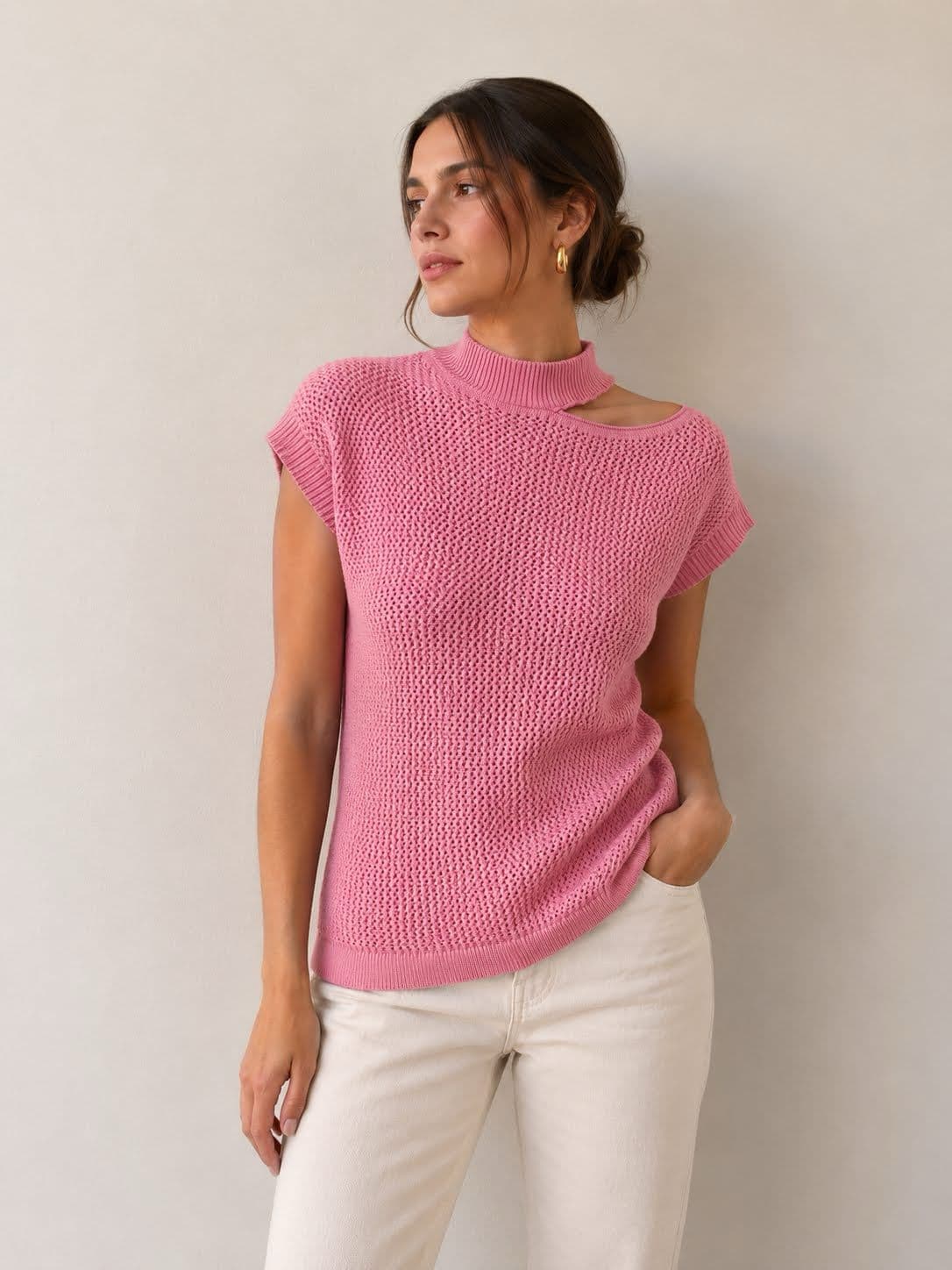Chaleco calado cuello caido 3